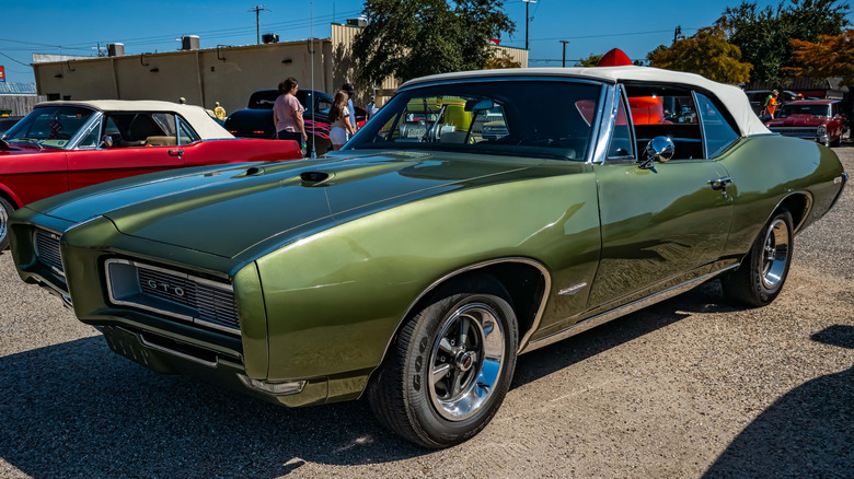 Front corner view of 1968 Pontiac GTO Convertible