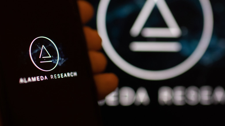 alameda research logo phone dark