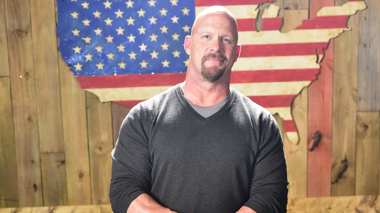 Steve Austin stands in America