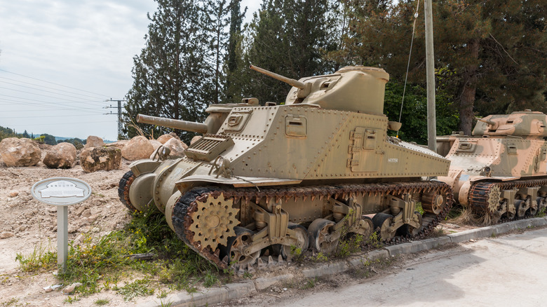 M3 tank on display