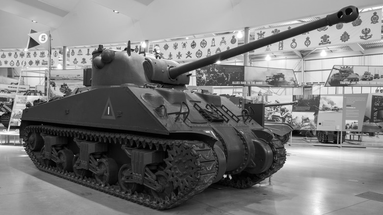 Sherman Firefly tank on display