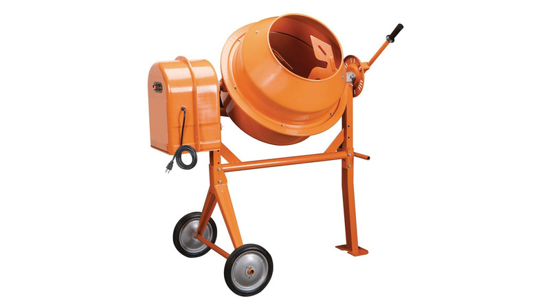 orange cement mixer