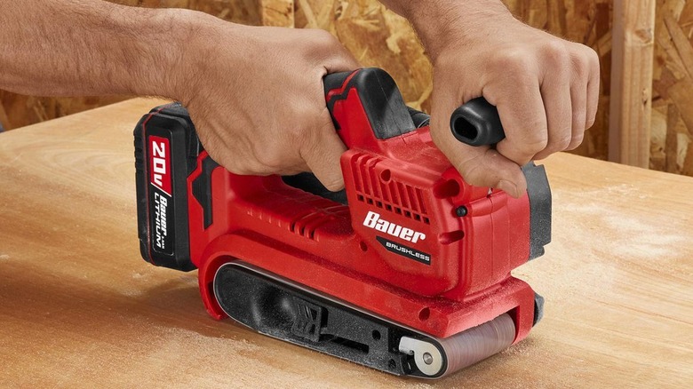 Bauer cordless belt sander