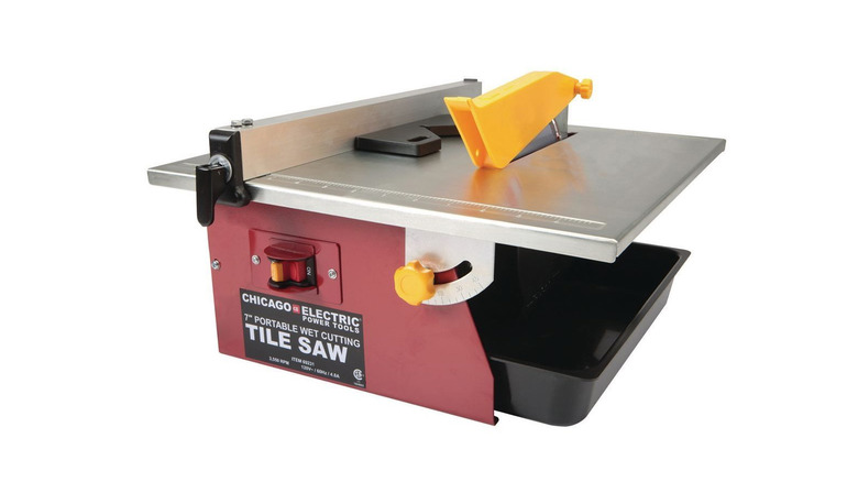 chicago electric power tools wet tile saw