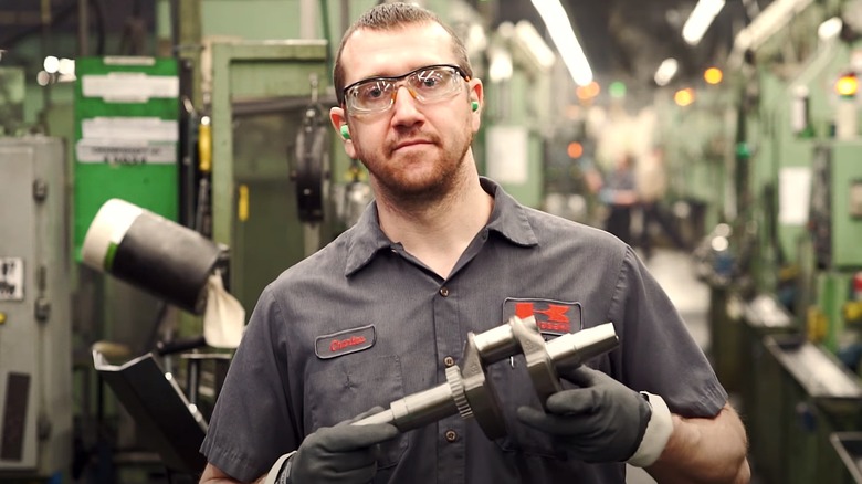 Employee at Kawasaki Engine facility