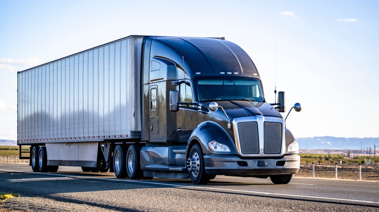 long-haul truck on the road