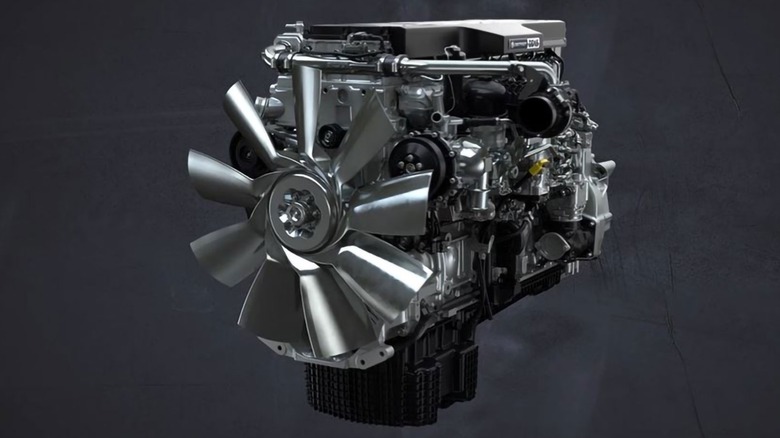 DD15 engine on gray background