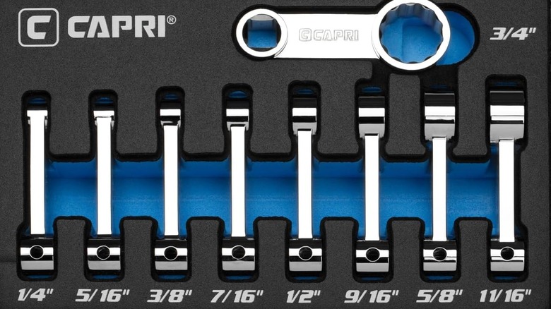 Capri Tools torque adapters in a case