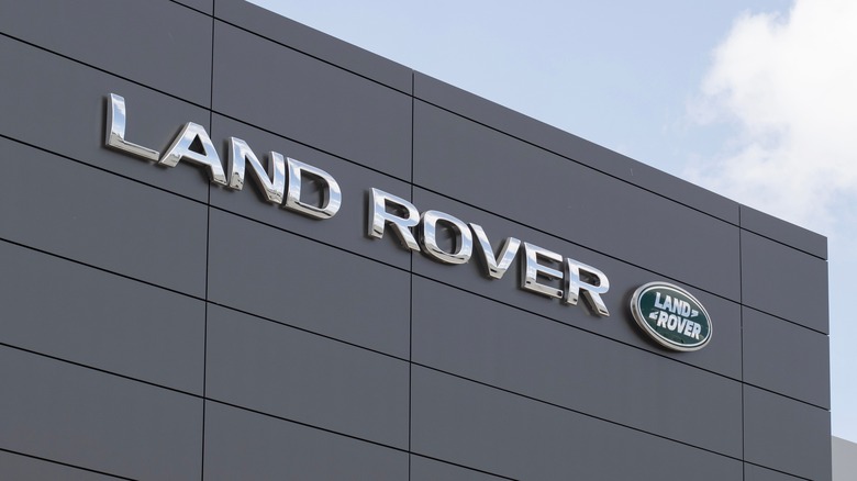 Land Rover logo on building