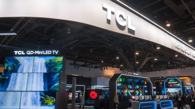 indoor display of TCL TVs