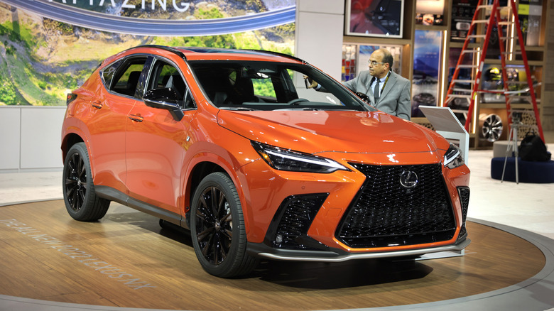 Lexus NX displayed at auto show