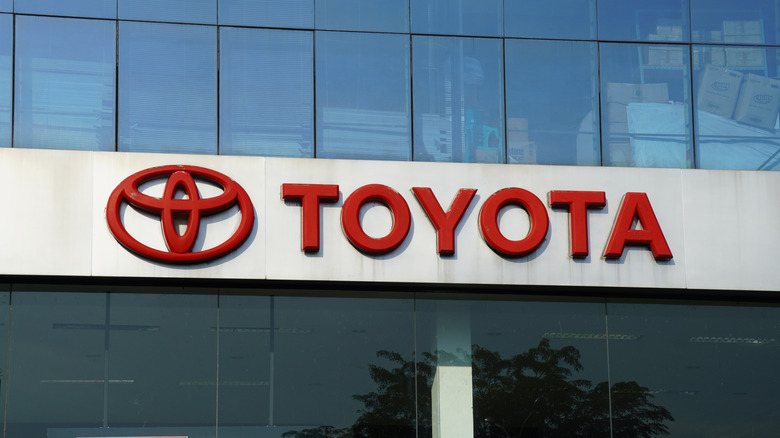 Toyota sign on building