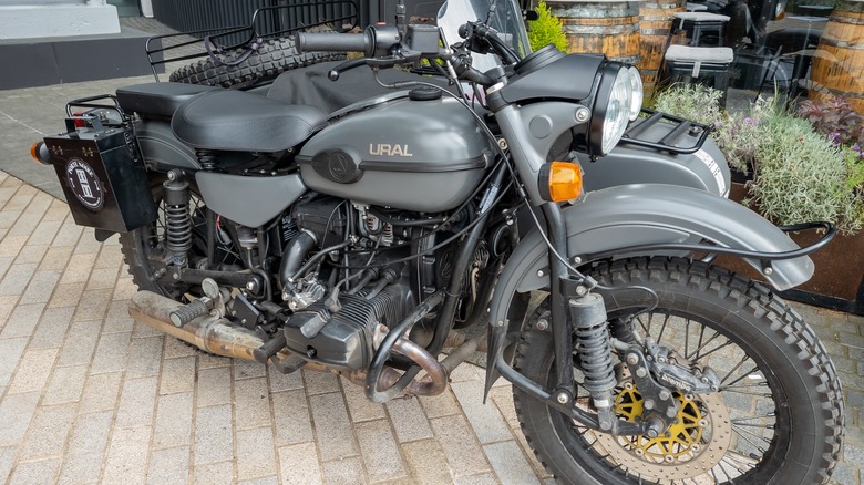 Russian IMZ-Ural motorcycle with sidecar