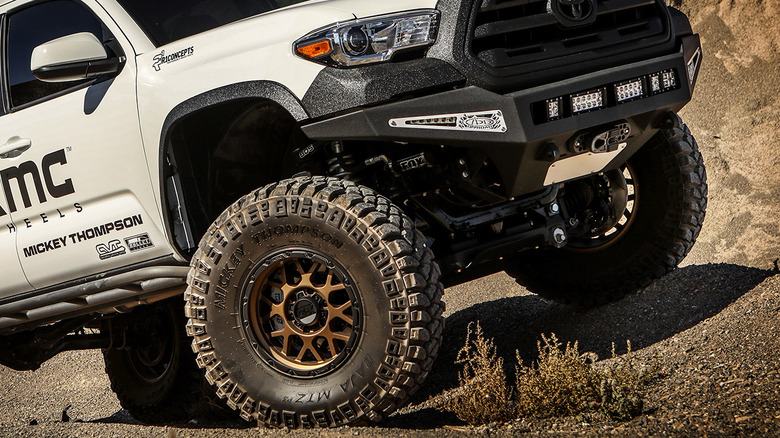 Mickey Thompson tires on a Toyota truck