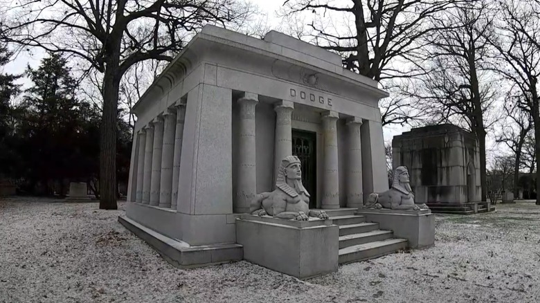 The Dodge brothers' mausoleum at Woodlawn Cemetery, Detroit.