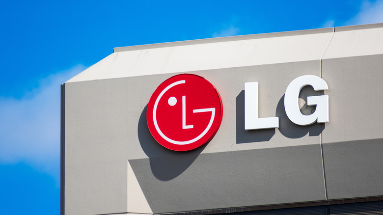 LG logo on building