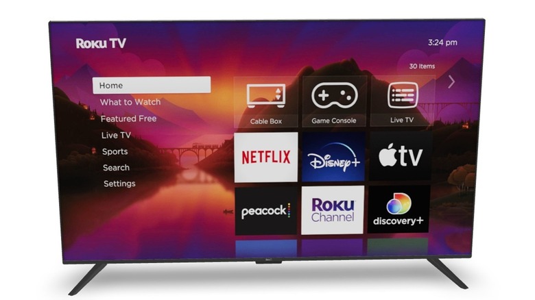 Roku Select Series 43-Inch 4K TV On White Background