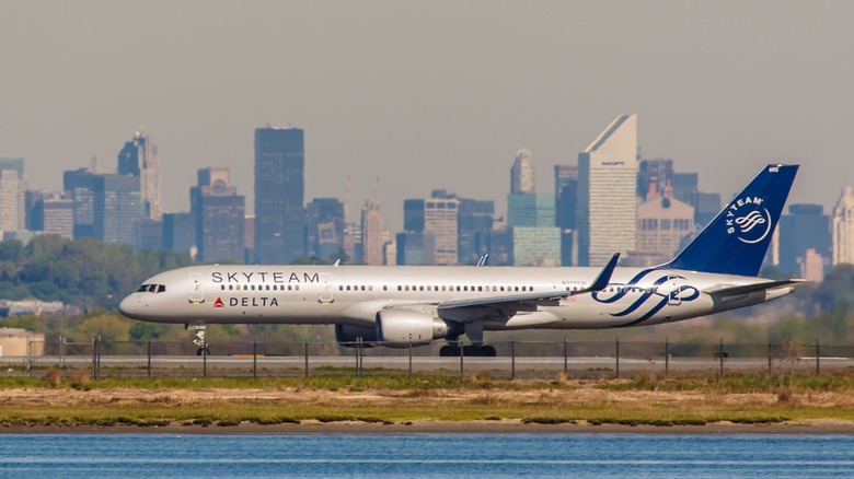 Boeing 757 on a runway