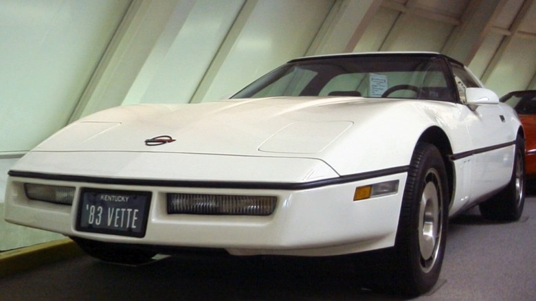 The 1983 Chevrolet Corvette on display at the National Corvette Museum