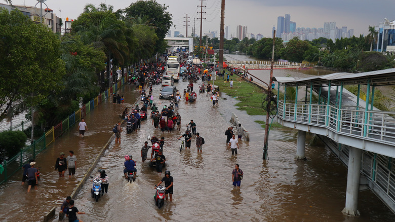 Flood situation in Jakarta