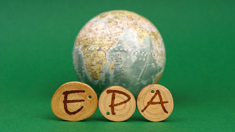 Letters EPA With Globe And Green Background