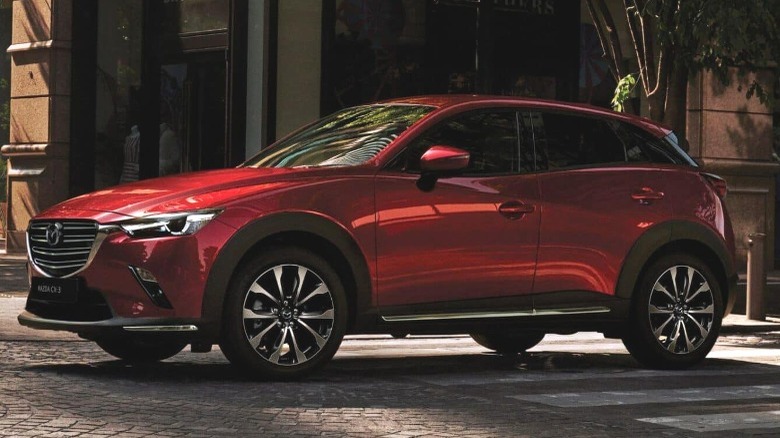 Dark red 2024 Mazda CX-3