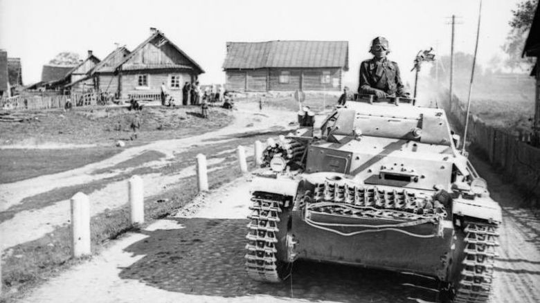 Panzer II tank du ring Operation Barbarossa.