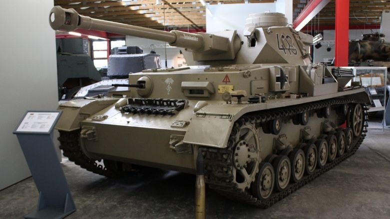 German Panzer IV tank on display in a museum