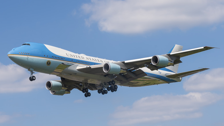 Air Force One Boeing 747 in flight