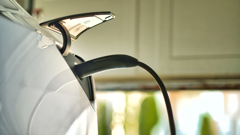 EV charging in a garage