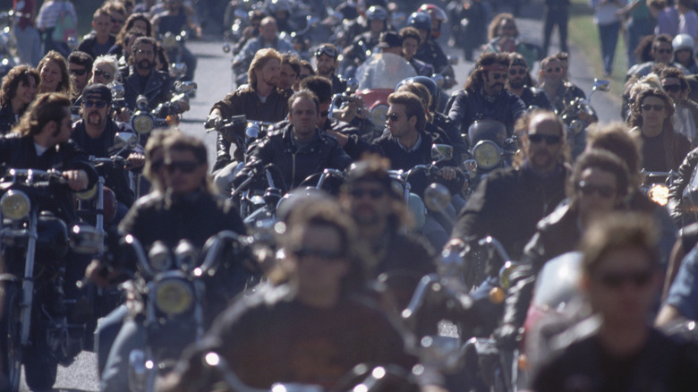 Free Wheels Festival organized by Hells Angels France in Cunlhat, a village located in the French region of Puy-de-Dome.