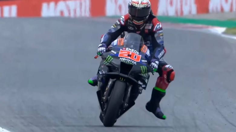 MotoGP Leg Dangle From The Front