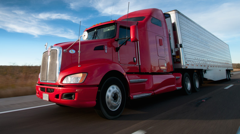 Semi Truck On The Road