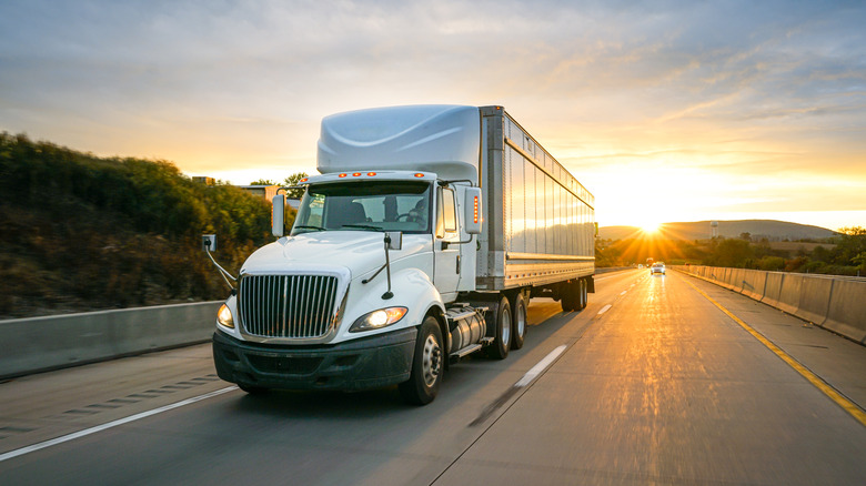 Semi-Truck On The Highway