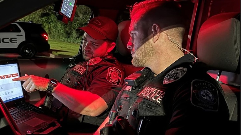 Marietta Police Department FTO (Field Training Officer) Orlando working with Recruit Gruber