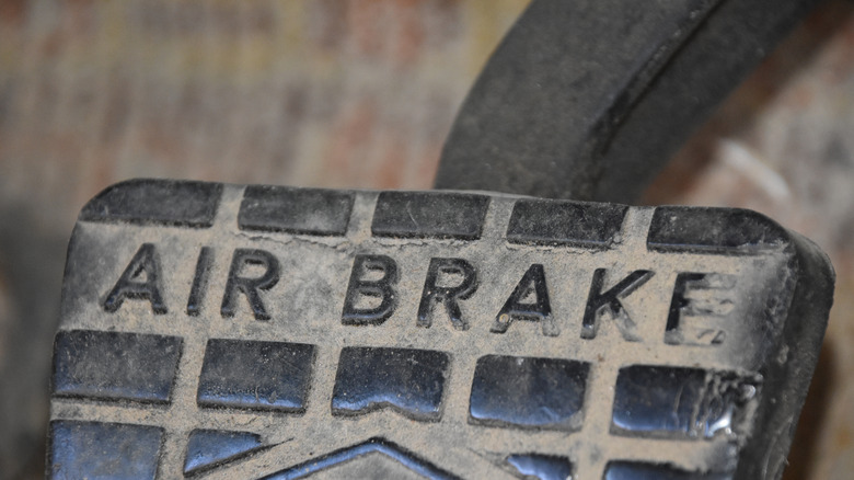 Brake pedal marked Air Brake