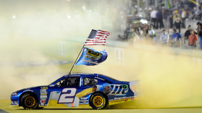  Brad Keselowski drives #2 Miller Lite Dodge winning NASCAR series championship