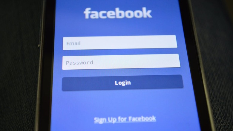 Facebook login