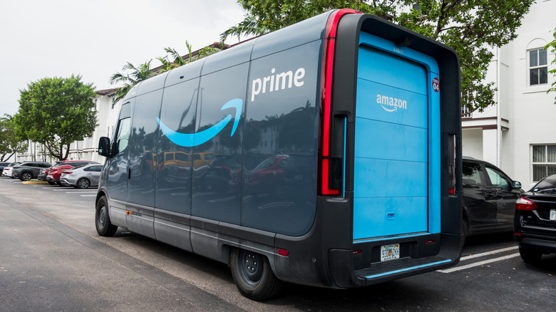 Parked Amazon Prime truck