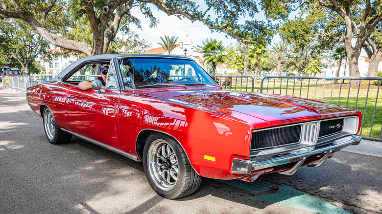 Driver in a Dodge Charger R/T