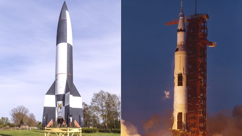 V2 and Saturn V rockets