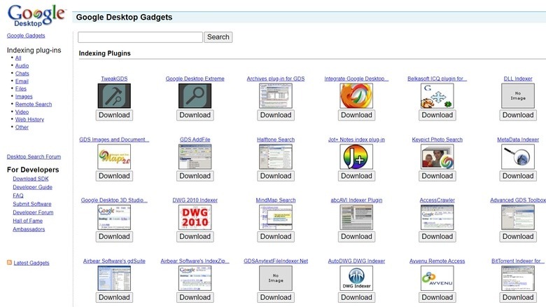 Google Desktop Gadgets