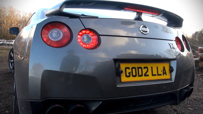 The back of a Godzilla Skyline GT-R.