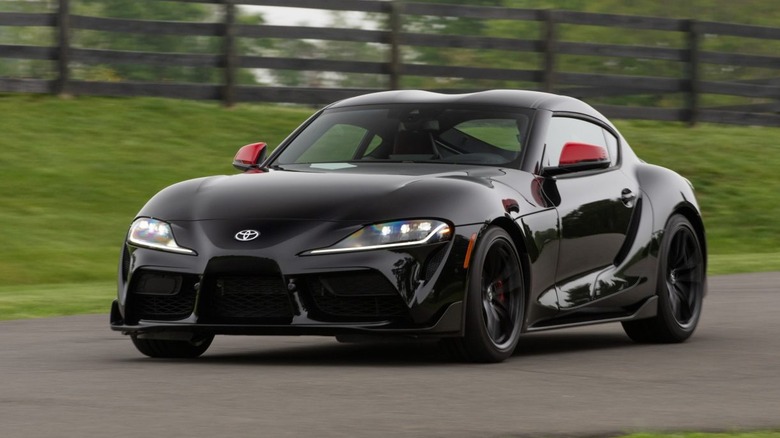 2020 Toyota Supra driving on road