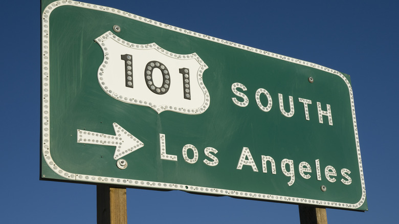 101 to LA sign