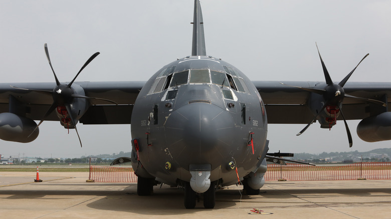 Front view of a AC-130J gunship