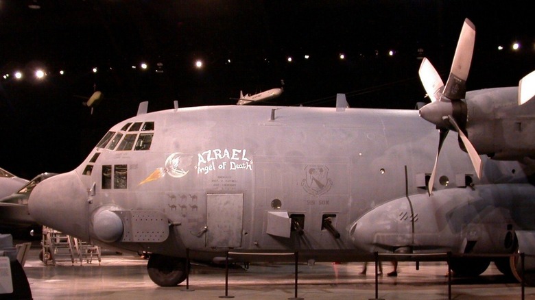 An AC-103A gunship museum exhibit