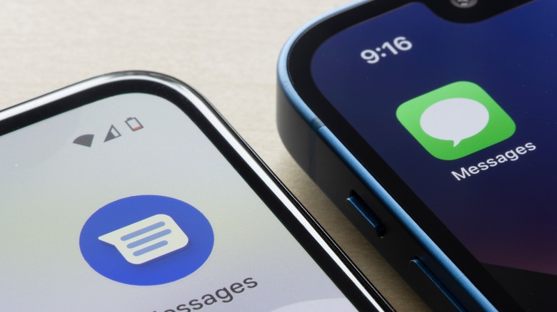 messaging apps on iPhone and Android device
