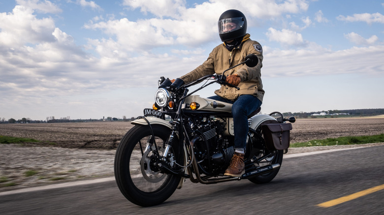 Janus motorcycle on road