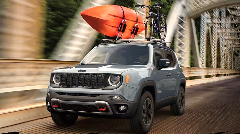 Jeep Renegade on the road
